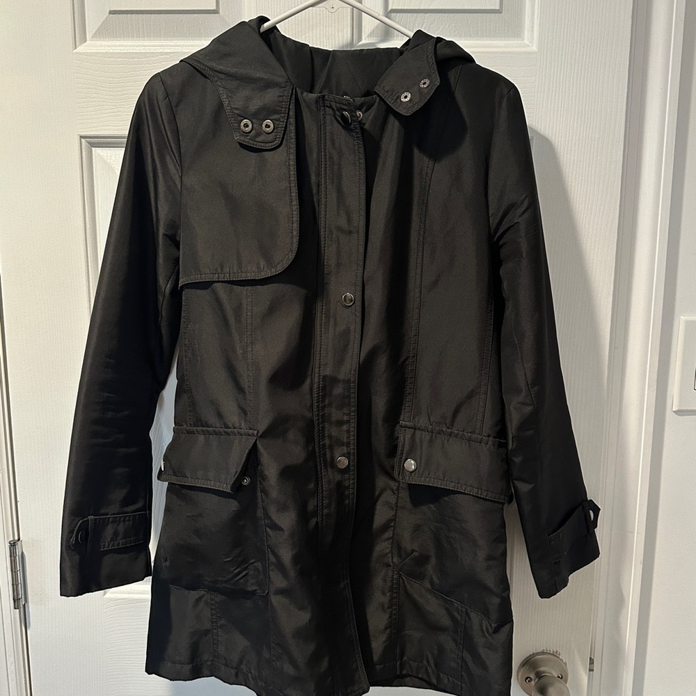 Black rain coat